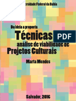 Da ideia a proposta-Técinas para analise de Viabilidade de Projetos Culturais