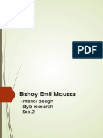 Bishoy Emil Moussa: - Interior Design - Style Research - Sec.2
