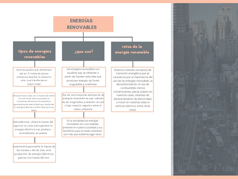 Tipos y Ventajas de Energías Renovables | PDF | Energía renovable ...