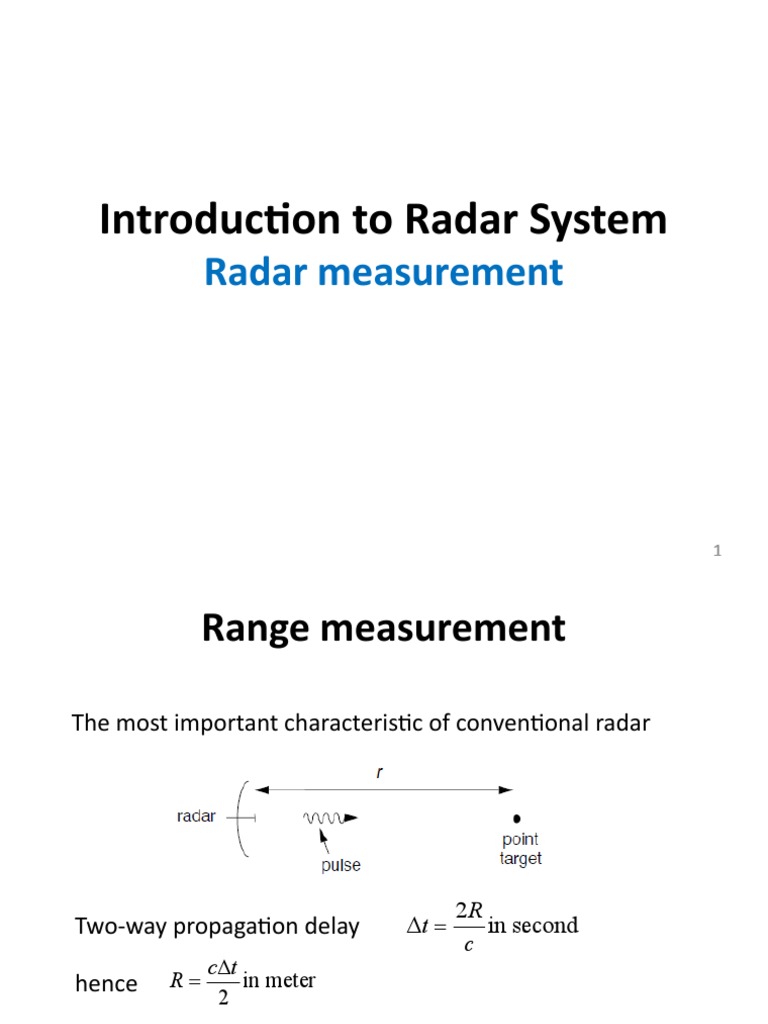 Introduction To Radar System PDF Radar Broadcast Engineering