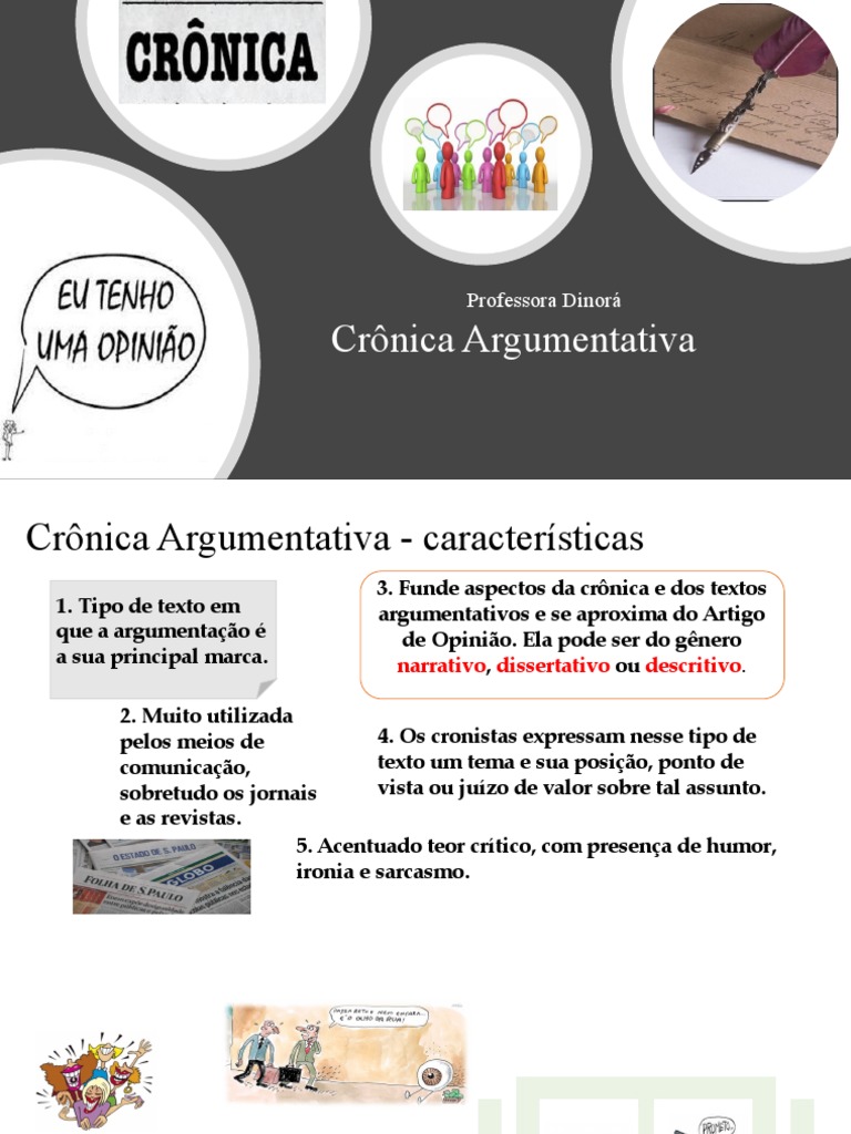 Características da Crônica Argumentativa | PDF
