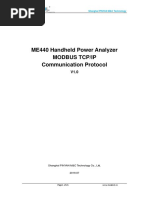 ME440 Handheld Power Analyzer Modbus Tcp/Ip Communication Protocol