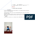 Activities & Excersices: Activity 4.7: Overhead Squat Assessment Procedure