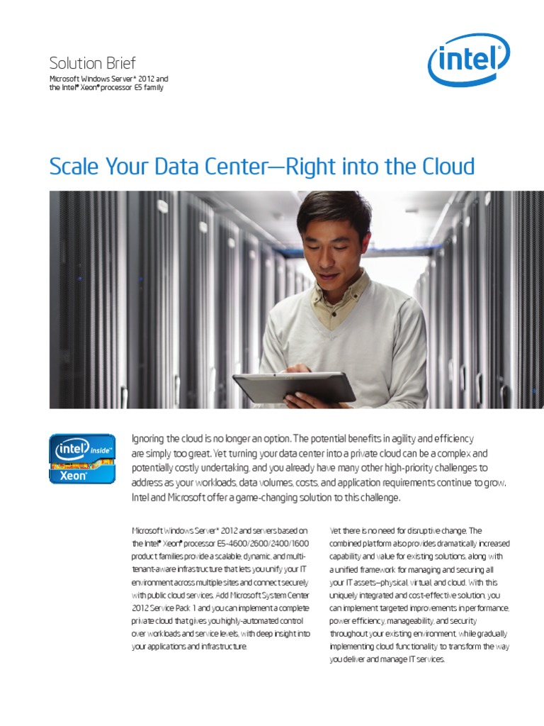 Cloud Computing Xeon E5 Microsoft Server Solution Brief | PDF | Cloud ...