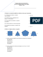 TRABALHO DE MATEMÁTICA 7º Ano - Equações