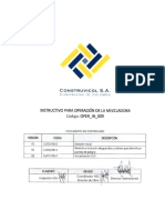Instructivo para Operación de La Mezcladora - PDF Descargar Libre