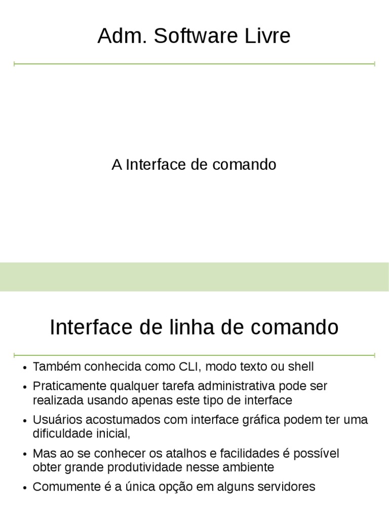 Comandos Básicos de Linha de Comando | PDF | Shell (informática ...