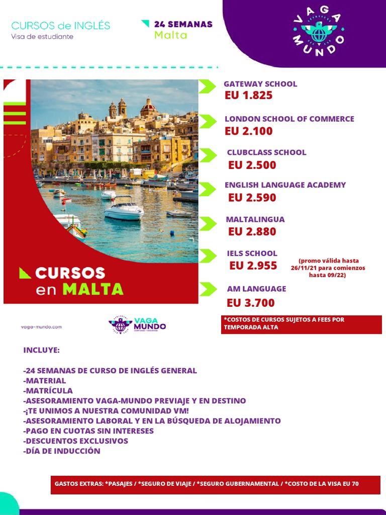 Cursos de Inglés en Londres y Malta | PDF