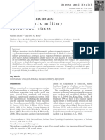 A Scale To Measure Non-Traumatic Military Operational Stress