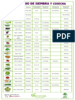 (G) Calendario de Siembra y Cosecha - Germina La Florida