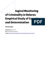 Criminological Monitoring of Criminality in Belarus: Empirical Study of Genesis and Determination