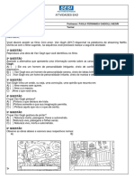 ATV. 01 - 8º Ano - Arte - Prof. Paula Fernanda