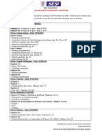 Conteúdos para Avaliação - 9ºs Anos