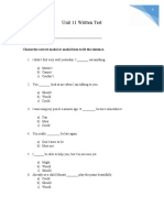 Unit 11 Written Test