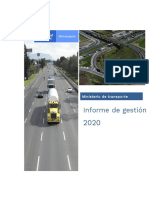 Informe de Gestion 2020 -MinTransporte