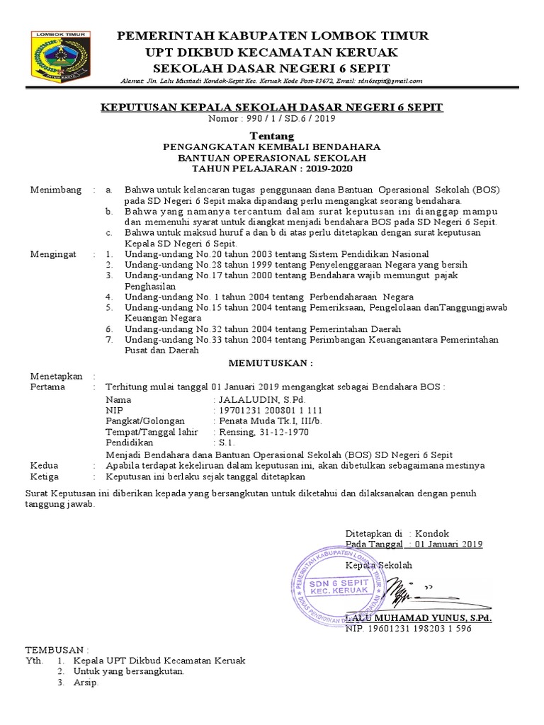 SK Bendahara BOS SDN 2 dan 6 Sepit | PDF