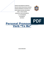 Personal Pronouns and Verb "To Be"