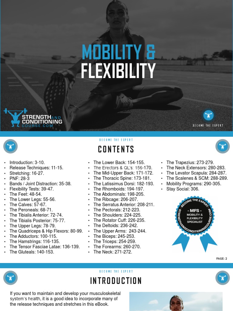 Mobility and Flexibility Techniques Guide | PDF | Human Leg | Foot