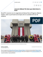 Comisión de Defensa - Fuerzas Armadas - Roberto Chiabra Sobre Cese de Militares