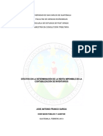 Efectos en La Determinación de La Renta Imponible en La Contabilización de Inventarios