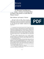 Collectively Bargained Age/Education Requirements: A Source of Antitrust Risk For Sports Club-Owners or Labor Risk For Players Unions?