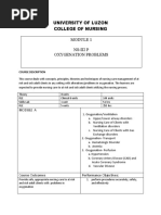 University of Luzon College of Nursing Ns-Ii2 P Oxygenation Problems