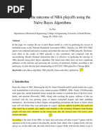 Predicting The Outcome of NBA Playoffs Using The Naïve Bayes Algorithms