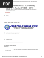 Mid-Term Examination in GEC 5 Contemporary World 1st Yr. Educ Batch 3 - Google Forms