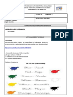 Ingles Actividad 3 Los Colores