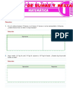 Problemas de Sumas y Restas para Primer Grado de Primaria