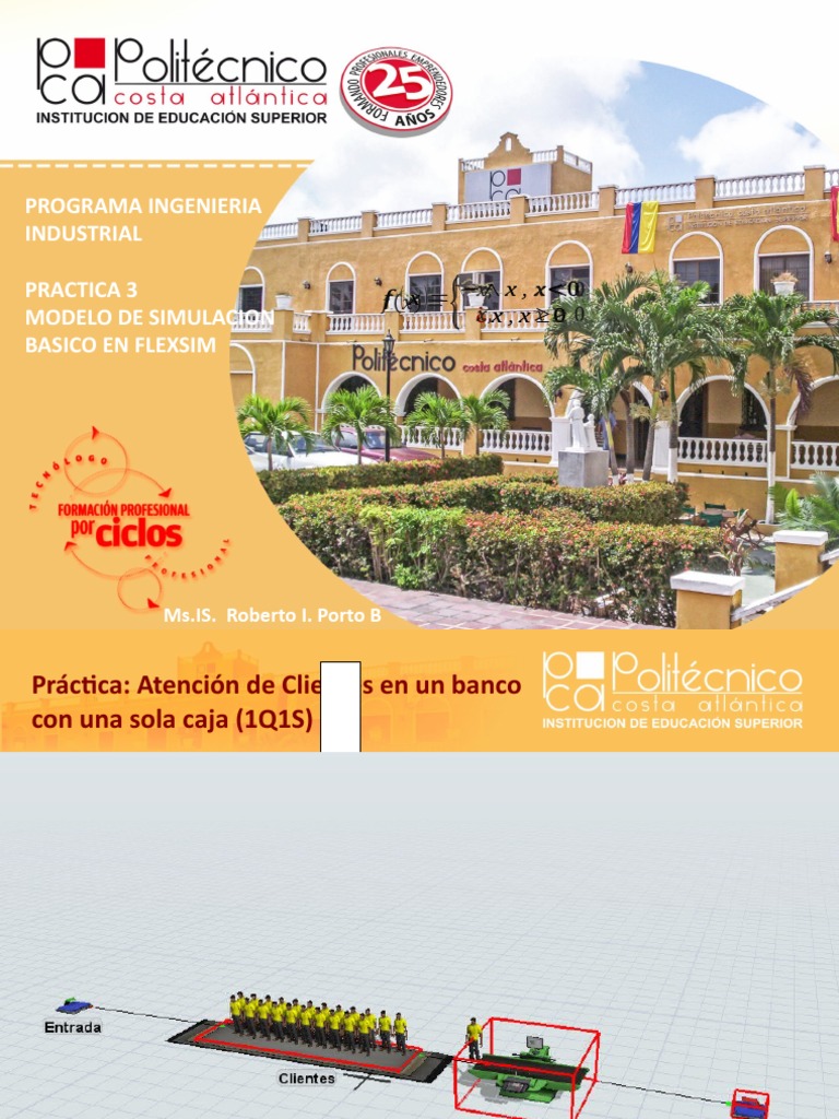 Simulación 1Q1S en FlexSim para Bancos | PDF