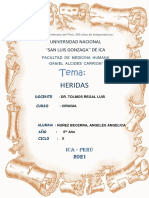 200 años de independencia del Perú: Heridas agudas y su clasificación