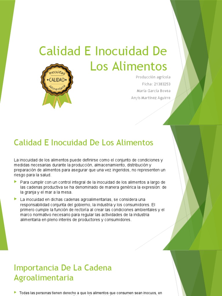 Calidad e Inocuidad Alimentaria | PDF | Alimentos | Seguridad alimenticia