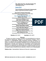 Hinojosa Et Al., 2019. Sustentabilidad de Los Sistemas de Producción Agropecuaria