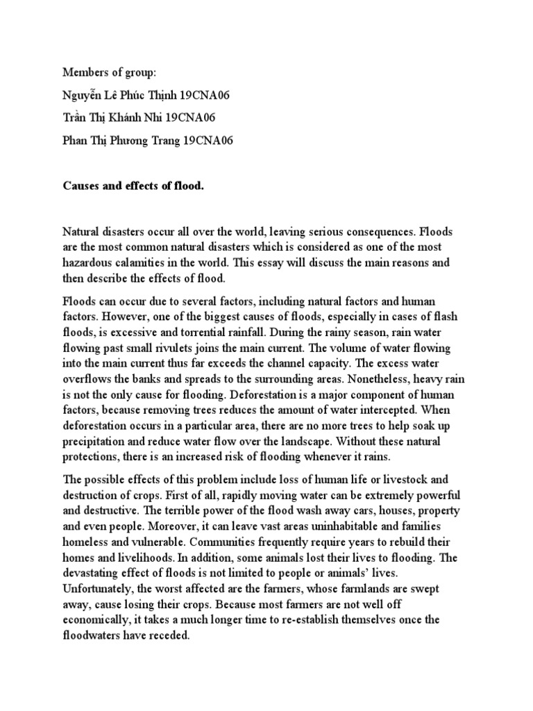 Causes and Effects of Flood | PDF