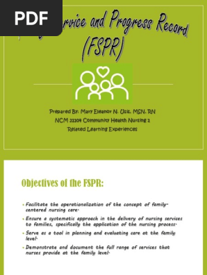 Family Service and Progress Record (FSPR)