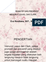 KONSEP PROMOTIF DAN PREVENTIF MENURUT LEAVEL DAN CLARK