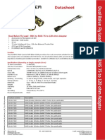 Datasheet: Dual Balun Fly Lead - BNC To RJ45 75 To 120 Ohm Adapter