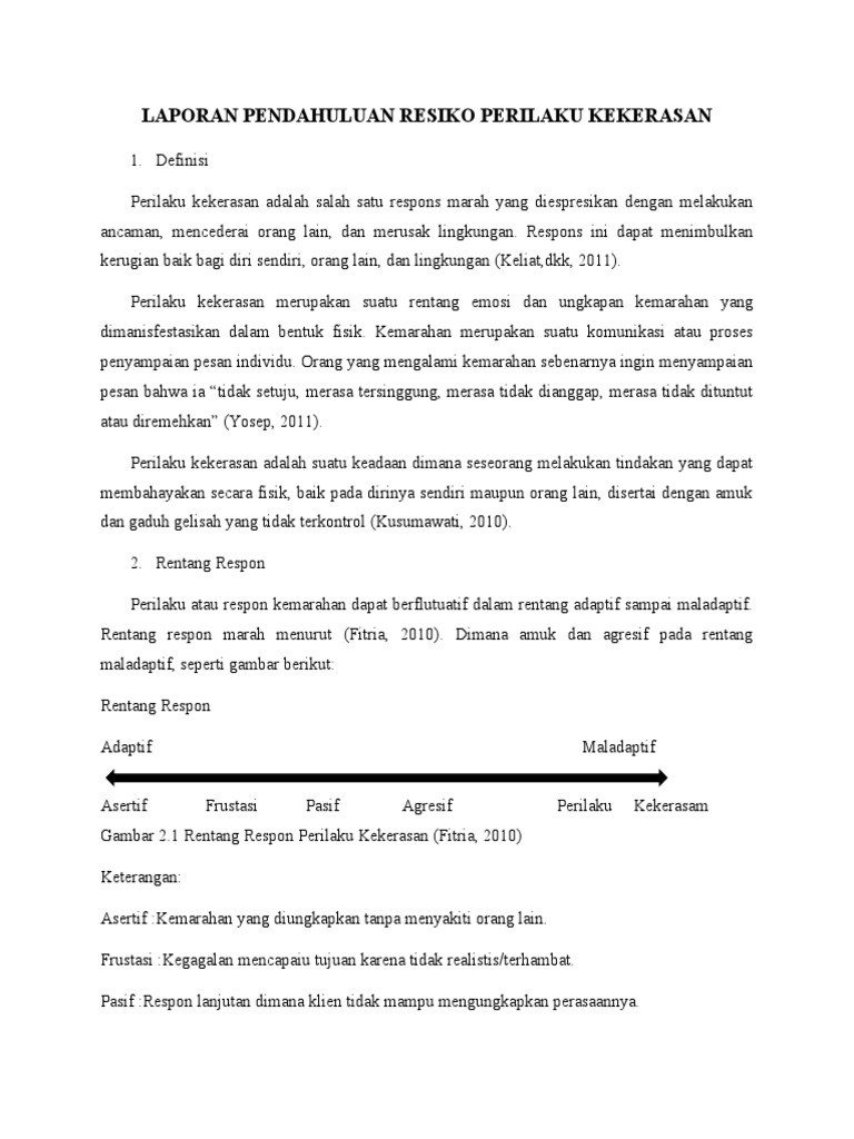 Mengurai Risiko Perilaku Kekerasan Pdf