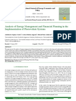 Analysis of Energy Management and Financial Planning in The Implementation of Photovoltaic Systems