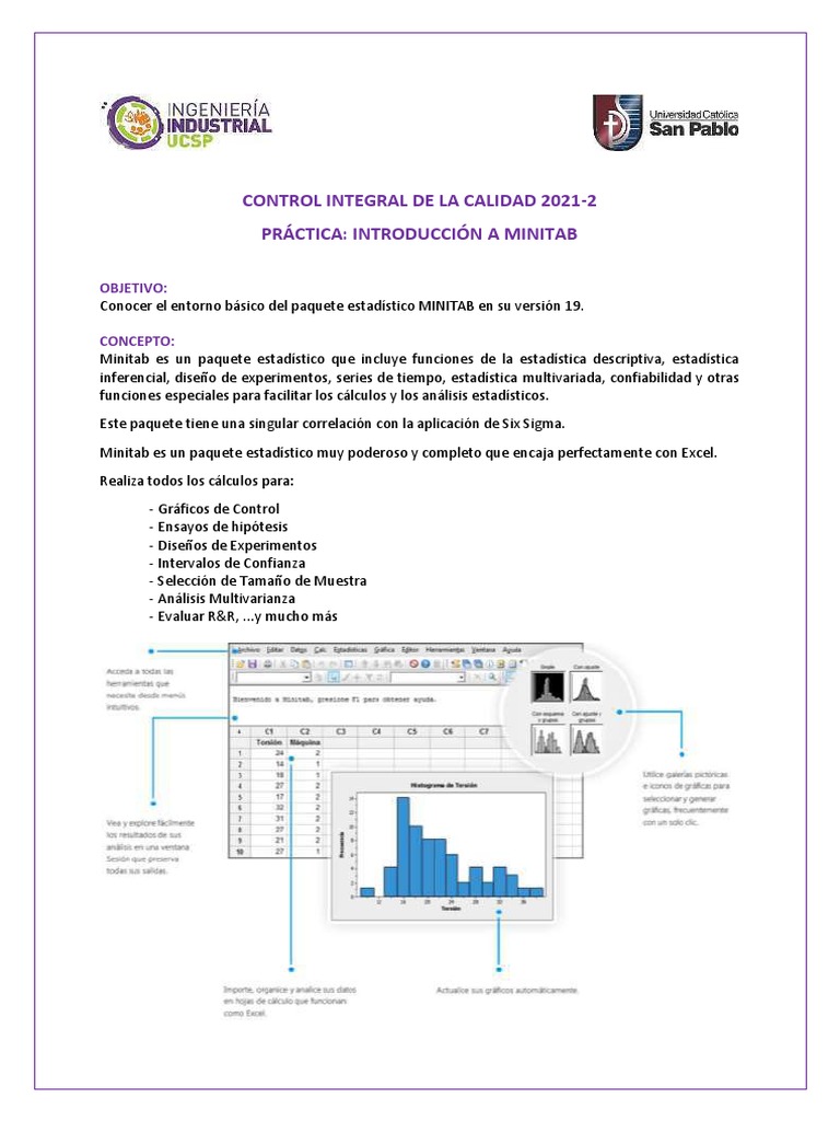Introducción a Minitab 19 | PDF | Estadísticas | Microsoft Excel