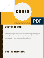 Understanding Codes, Diglossia, and Language Variation