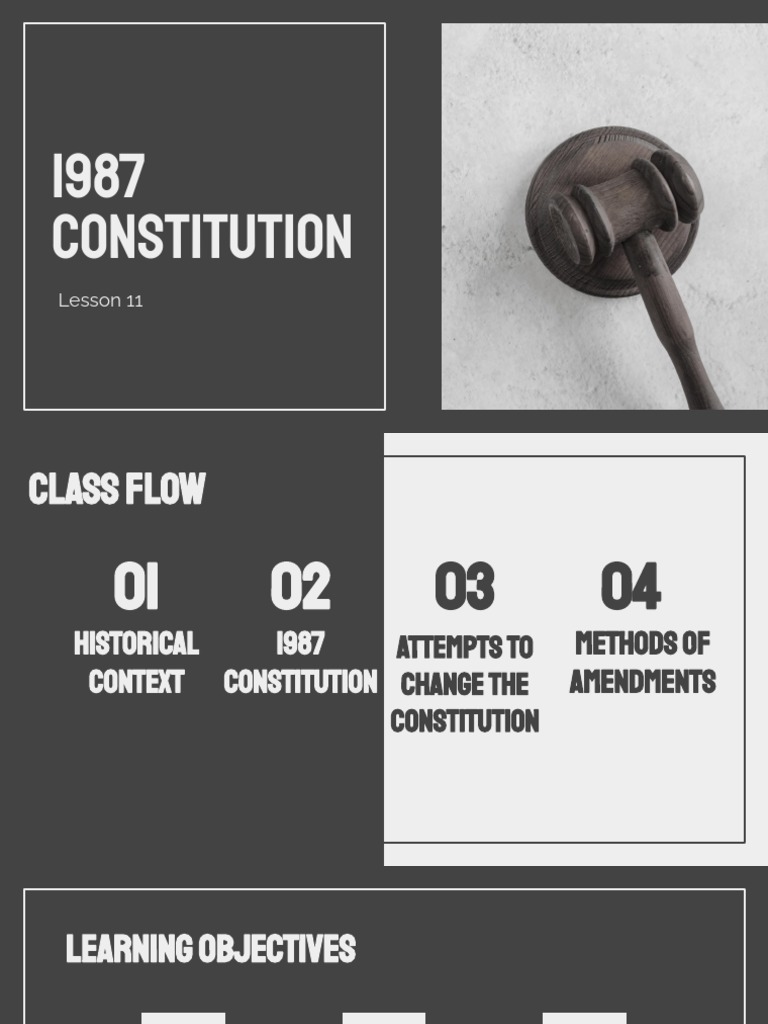 Overview of the 1987 Philippine Constitution | PDF | Constitutional ...