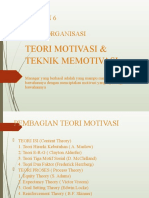 Teori Motivasi Dan Teknik Memotivasi