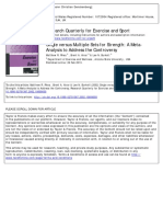 Rhea Single Versus Multiple Sets For Strength A Meta Analysis To Address The Controversy