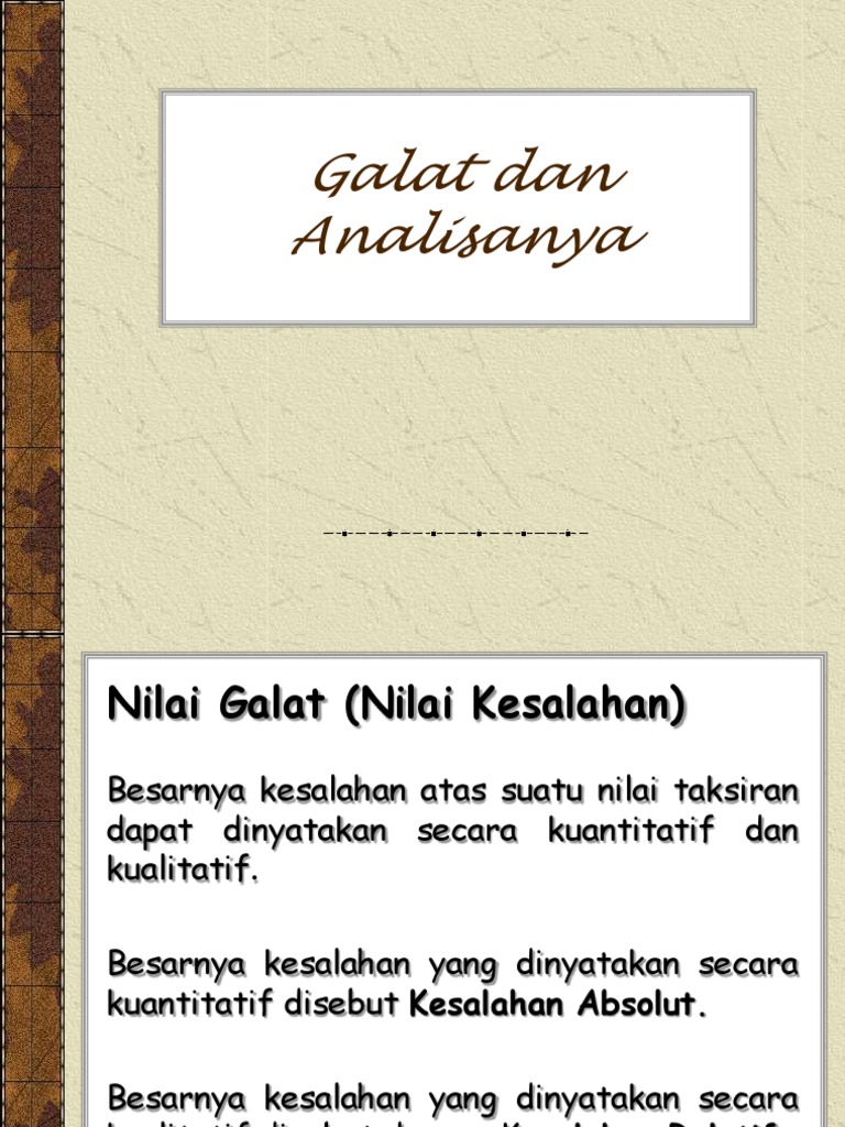 Rumus Kesalahan Absolut dan Relatif | PDF