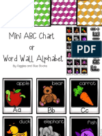 Mini ABC Chart or Word Wall Alphabet: by Giggles and Glue Sticks