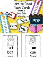 Learn To Read Flash Cards: Short A
