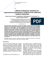 Analyzing The Effects of Electronic Commerce On Organizational Performance: Evidence From Small and Medium Enterprises