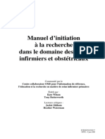 Manuel D'initiation À La Recherche Dans Le Domaine Des Soins Infirmiers Et Obstétricaux